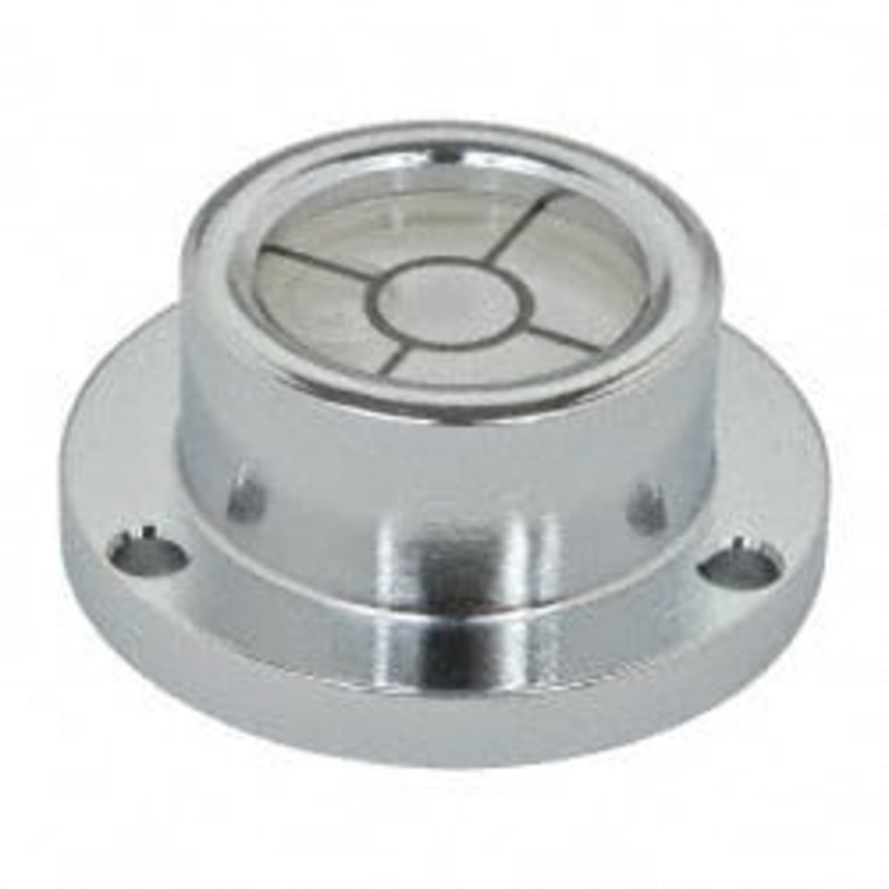 Geier & Bluhm 1 Inch Base Diameter x 0.44 Inch Overall Height, 1 Circle, Brass Bull’s Eye Circular Level 0.22 Inch Vial Dia, 1/2 Inch Inner Dia, 0.093 Inch Mounting Hole Dia, 0.1 Inch Sensitivity, -40 to 160F, Cross Lines 2-10021 – 09442526