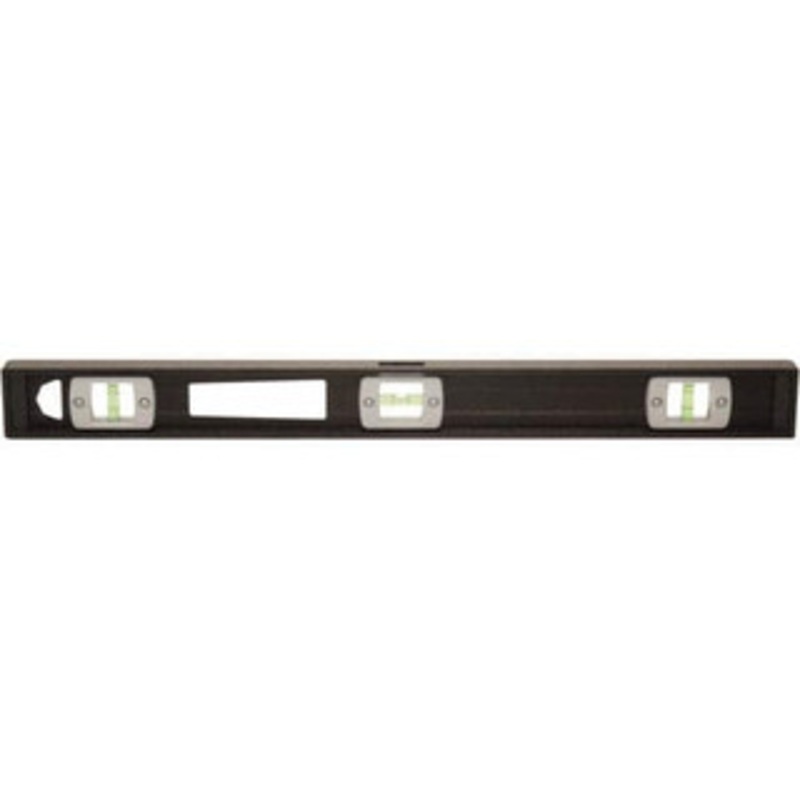 Johnson Level & Tool Magnetic 48 Long 3 Vial I-Beam Level Aluminum, Black, 2 Plumb & 1 Level Vials 3848 – 56372741