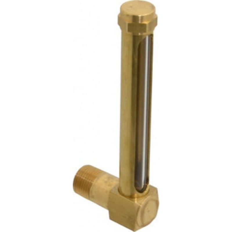 LDI Industries 4-1/4 Inch Long Sight, 1/2 Inch Thread Size, Buna-N Seal Short Elbow, Vented Oil-Level Indicators and Gauge 5-7/16 Inch Length to Center of Base G211-4 – 56476757