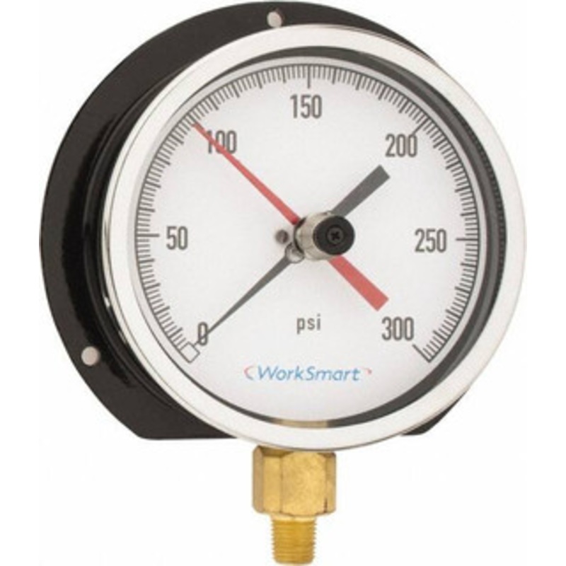 Value Collection 4-1/2 Dial, 1/4 Thread, 0-300 Scale Range, Pressure Gauge Lower Connection Mount, Accurate to 0.5% of Scale WS-PE-308 – 59274357