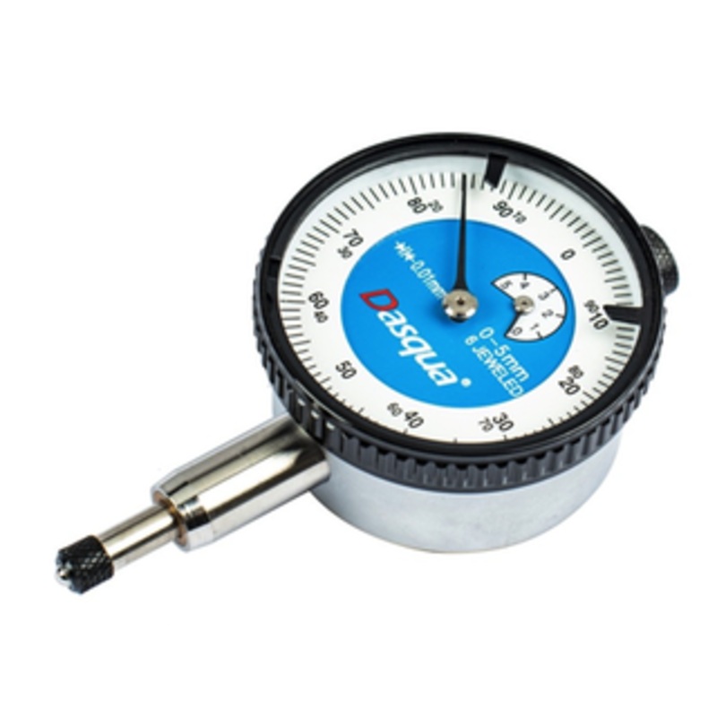 Dasqua Flat Back Mini Metric Dial Indicator, 0-5mm Range – 5121-1102